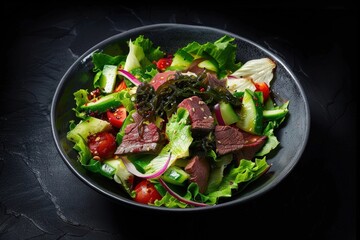 Refreshing Bug Juice Vinaigrette on Umekes Pulehu Beef