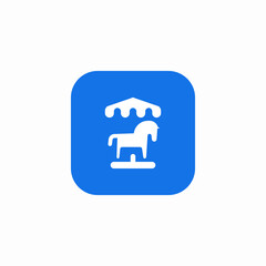 carousel toy icon sign vector