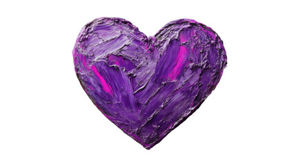 Purple and pink heart showing love and affection on transparent background