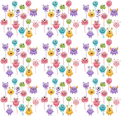 Obraz premium Monster Mash Pattern