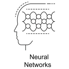 Neural Networks Icon. Vector Design