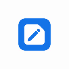 notes added icon sign vector