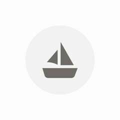 sailship travel icon sign vector