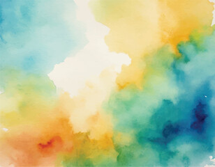 Watercolor hand painting colorfull abstract background