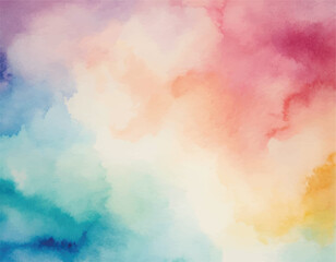 Watercolor hand painting colorfull abstract background