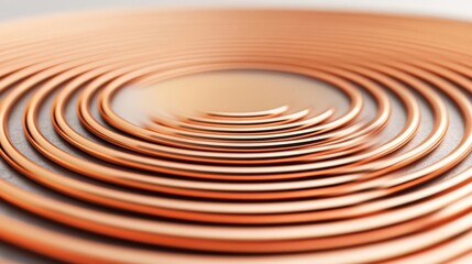Fototapeta premium Heat waves transferring through a copper plate, high thermal conductivity visualization