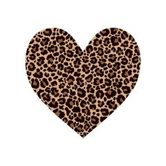 Heart filled of leopard pattern.