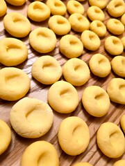 The photo shows dumplings made from boiled potatoes, eggs and flour. A traditional Polish dish.
