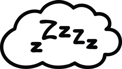 Silhouette vector of a cloud with 