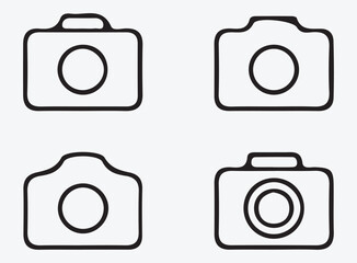 Minimalist Camera Symbol for Photography and Media
