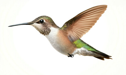 Fototapeta premium Close-Up Isolated Bird in Flight with Detailed Feather Texture