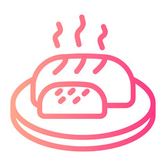 Bread gradient icon