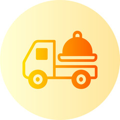 Naklejka premium Food Delivery gradient icon