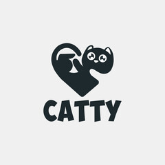 Vector illustration of cat logo