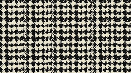 Black and beige houndstooth pattern textile background