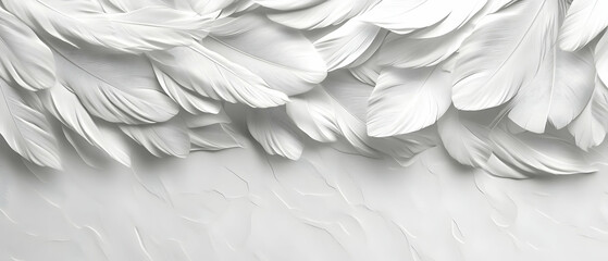 Obraz premium White feathers texture background
