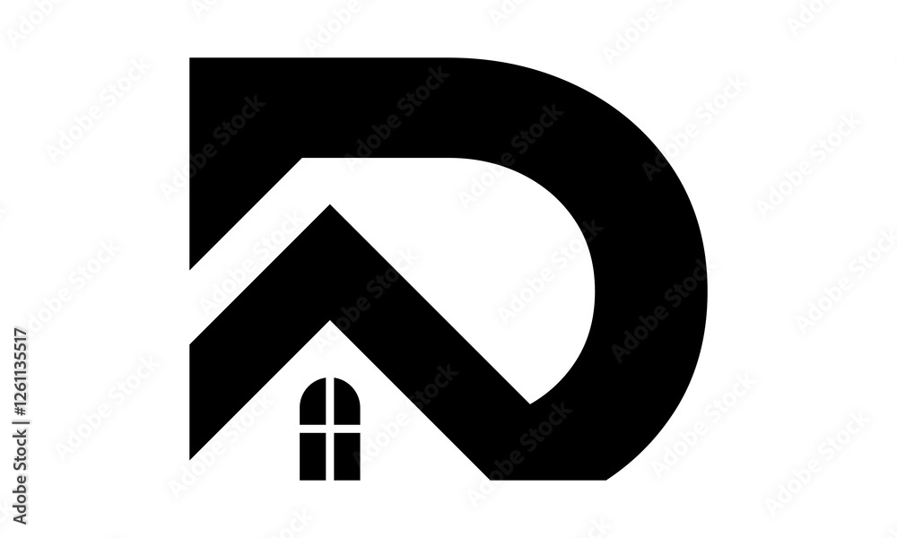 Poster letter D home property logo