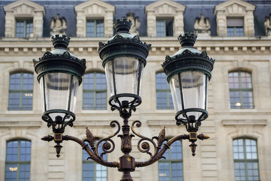 Paris, France. Europe Old gas street lights