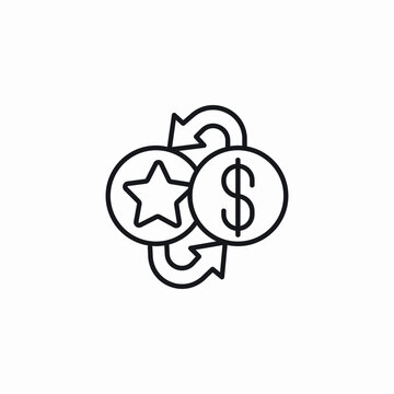 star dollar exchange icon clip art preview