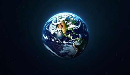 planet earth with space