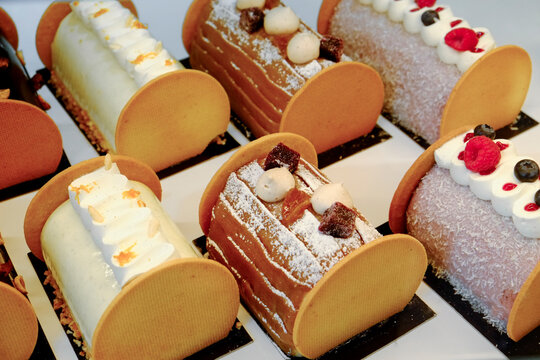 Paris, France. Europe Local fresh baked goods at Parisian boulangerie.