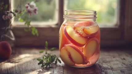 透き通る桃のピクルス&mdash;爽やかな手作り保存食