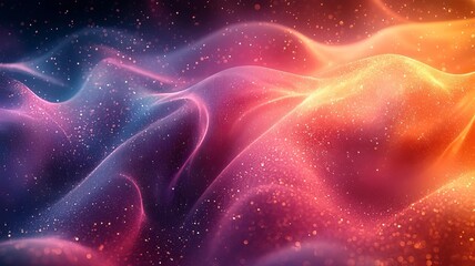Obraz premium Vibrant abstract waves of color and light, creating a dynamic and ethereal atmosphere, perfect for backgrounds or artistic projects.