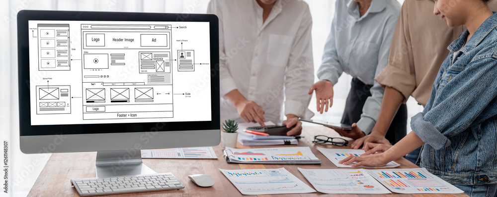 Poster website design software provide brisk template for online retail business and e-commerce