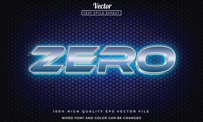Editable zero modern text effect
