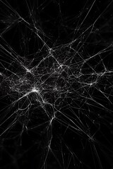 Black glowing plexus points and lines forming a futuristic technology background