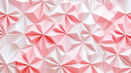 Obraz premium Abstract Pink and White Geometric Paper Pattern