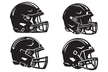 Football helmet silhouette