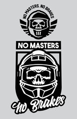Skull in motorcycle helmet	 Logo
