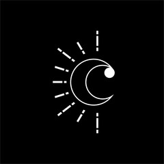 Moonlight logo design with letter C and eye concept.