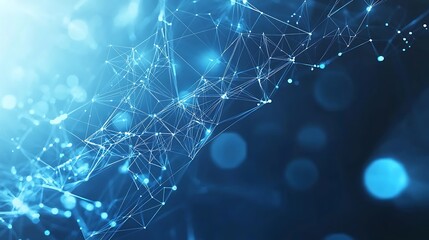 Blue geometric shape abstract technology background, illustrating modern digital design elements with a focus on technology and innovation