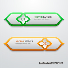 Colorful Vector Banners with Modern Infographic Elements