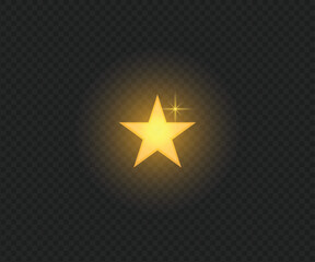 Fototapeta premium Gold stars vector background, sparkling Christmas confetti falling isolated, magic shining flying stars glitter backdrop, sparkle border