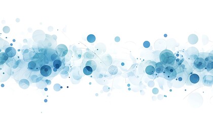 Blue technology background with abstract digital circles, featuring clean lines and space for copy