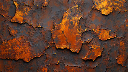 Rusty metal background with corroded orange and brown texture