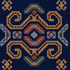  Folk ornament, national pattern, ethnic embroidery, ornamental texture, traditional geometric motives of the tribes of the African continent.