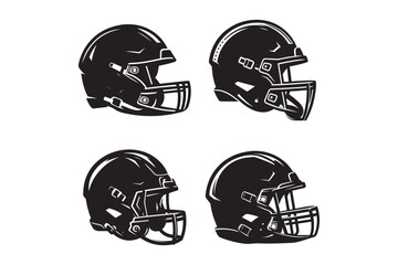 Fototapeta premium Football helmet silhouette