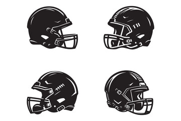 Fototapeta premium Football helmet silhouette