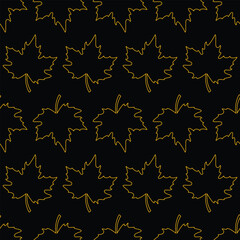 seamless pattern of maple leaves for backgrounds, covers, fabric textures and others