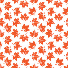 seamless pattern of maple leaves for backgrounds, covers, fabric textures and others