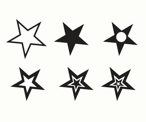 star icon and favorite icon set. Vector illustration isolated on white background