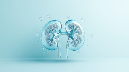 Unique depiction of Earth resembling a human kidney showcasing environmental themes and interconnected life systems