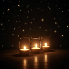 Delicate Candlelight in a Cozy Setting