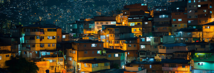 Favela in Rio Grande do Norte, Brazil, night
