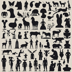 vector silhouettes of people