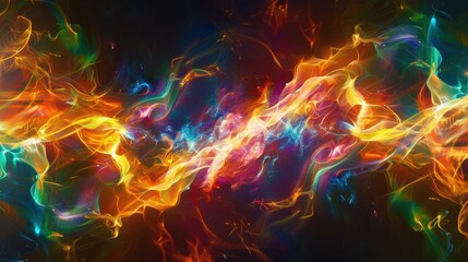 Fototapeta premium Abstract Neural Network Illustration with Vibrant Colors for Innovative Design Concepts